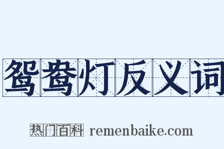 鸳鸯灯反义词是什么意思的图片